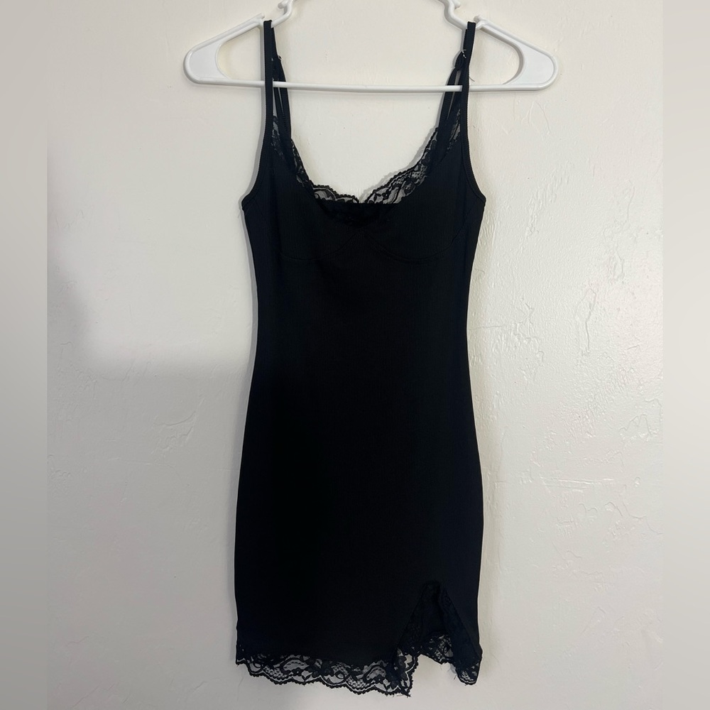 Black mini dress